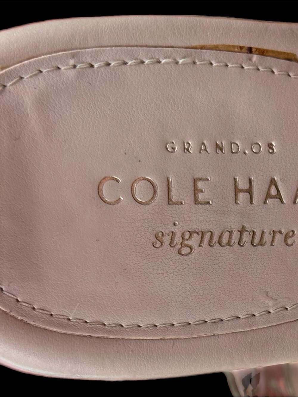 Cole Haan Pink Leather Insole with Gold Logo - Picture 4 of 4
